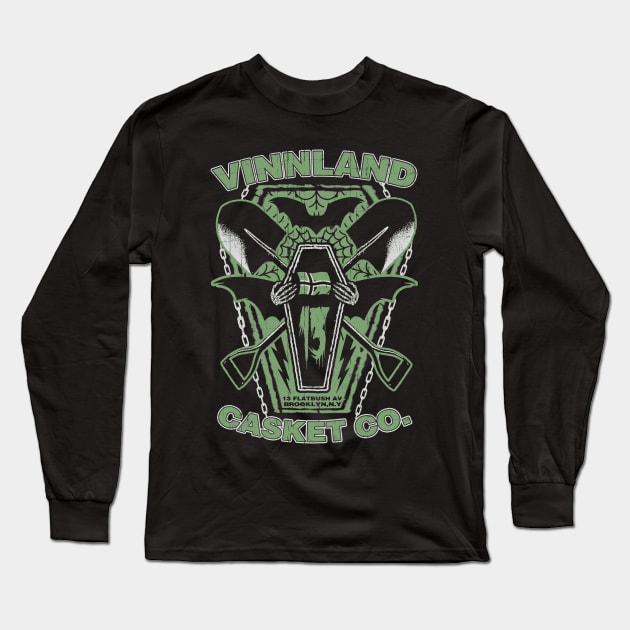 "VINNLAND CASKET CO." Long Sleeve T-Shirt by joeyjamesartworx